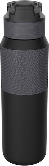 Kambukka Μπουκάλι Θερμός Ανοξείδωτο 1lt Black