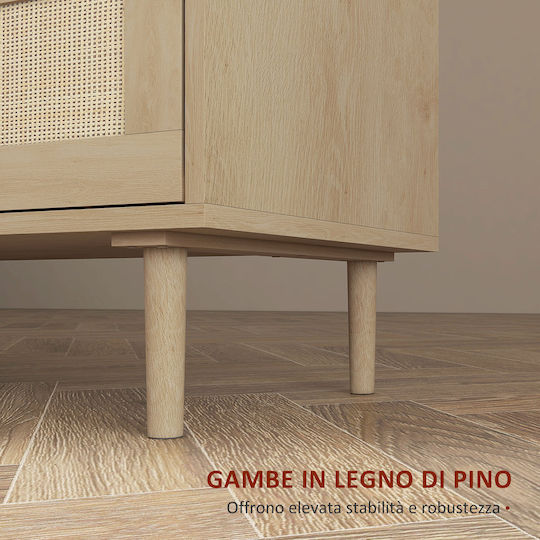 Συρταριέρα Κρεβατοκάμαρας mit 6 Schubladen Cane 110x40x75cm