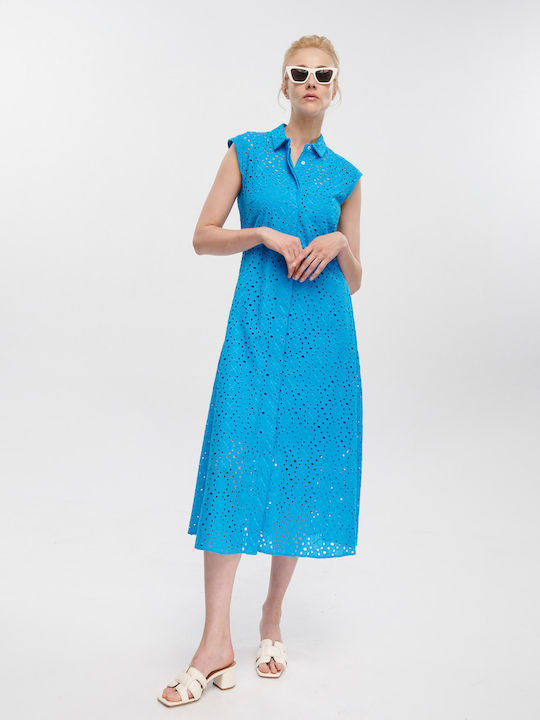 Emme Marella Shirt Dress Dress Turquoise