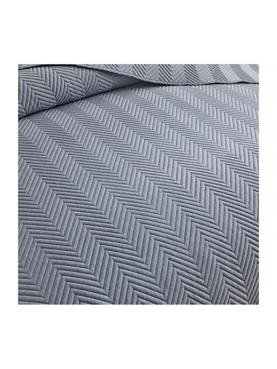 Liolios Home Coverlet King Size Microfiber Denim 260x240cm