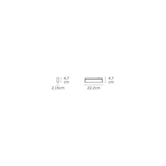 VK Lighting LED Γραμμικό Φωτιστικό Οροφής 12W Θερμό Λευκό IP20