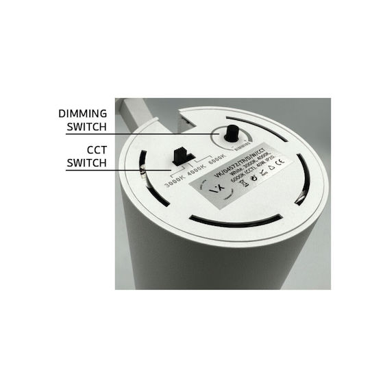 VK Lighting LED Γραμμικό Φωτιστικό Οροφής 40W Φυσικό Λευκό IP20 με Ρυθμιζόμενη Ένταση