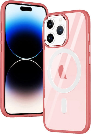 Color Matte Umschlag Rückseite Metallisch Magnetisch Rosa (iPhone 15 Pro Max)