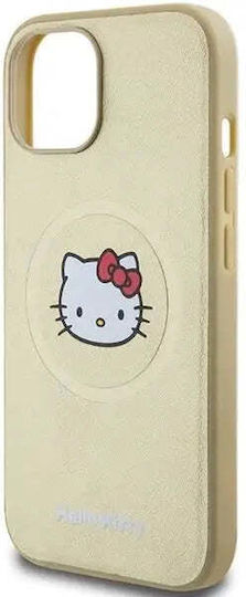 Hello Kitty Back Cover Plastic Gold (iPhone 15)