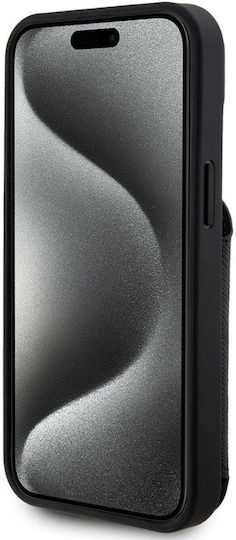 Karl Lagerfeld Pu Saffiano Card Slot Umschlag Rückseite Kunststoff Schwarz (iPhone 15)