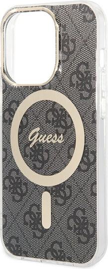 Guess IML Umschlag Rückseite Kunststoff / Silikon Schwarz (iPhone 15 Pro)