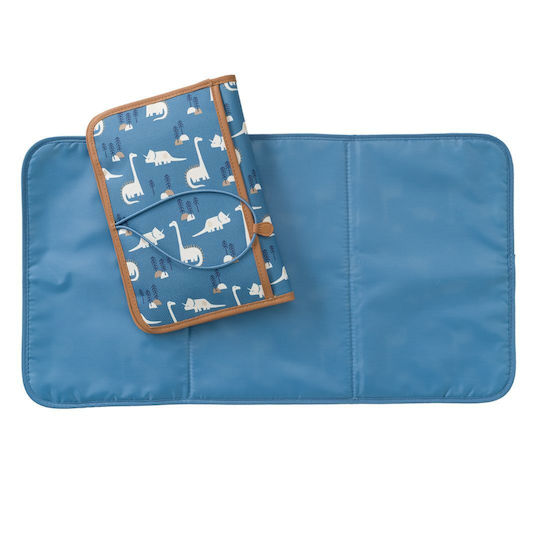 Fresk Tragbare Wickelauflage aus Stoff Blau 18x26cm