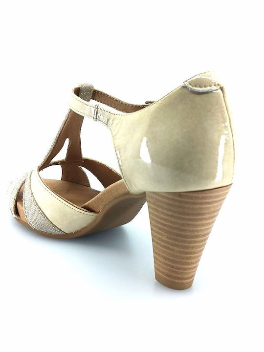 Leder Sandalen Beige