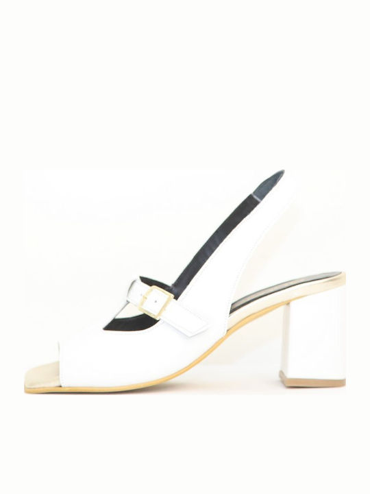 Leather Sandals White