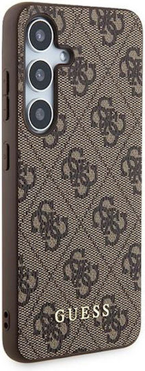 Guess Metal Gold Logo Umschlag Rückseite Kunststoff / Synthetisches Leder Gold (Galaxy S24)