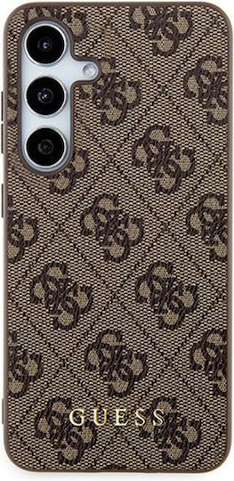 Guess Metal Gold Logo Umschlag Rückseite Kunststoff / Synthetisches Leder Gold (Galaxy S24)