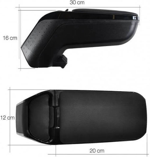 Rati Armster 2 Car PU Armrest for Volkswagen Golf VI 2012-2019 Black