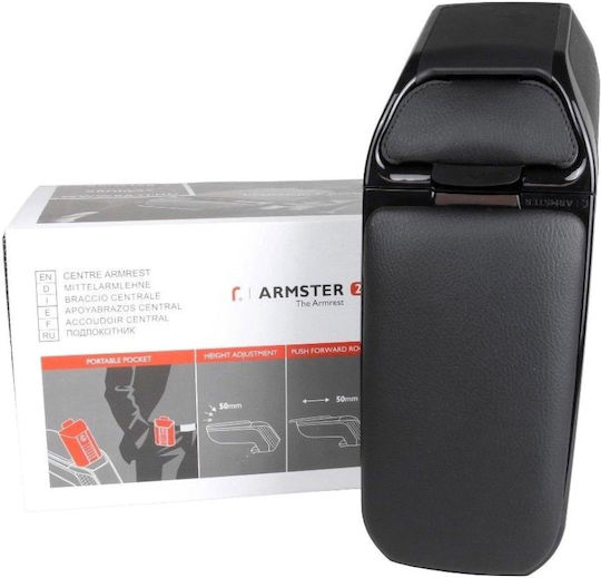 Rati Armster Car PU Armrest for Dacia Spring 2021+ Black