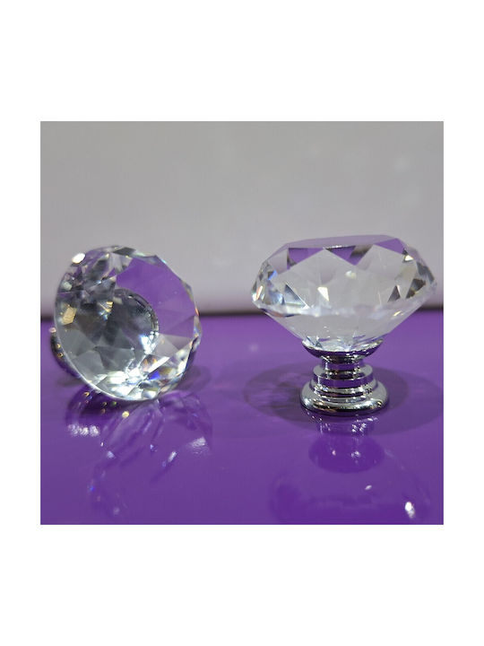 ACM Ръкохватка Мебел от Zamak & Crystal в Сребрист Цвят 11853