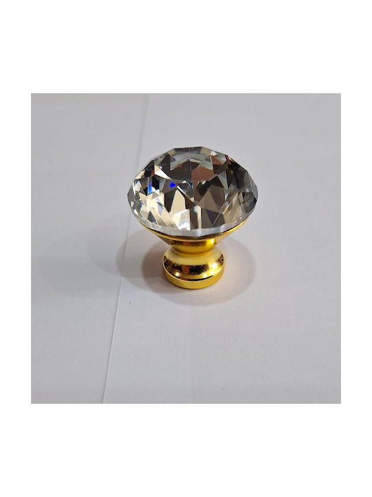 ACM Knob Furniture made of Zamak & Metallic & Crystal in Gold Color 11850 1pcs