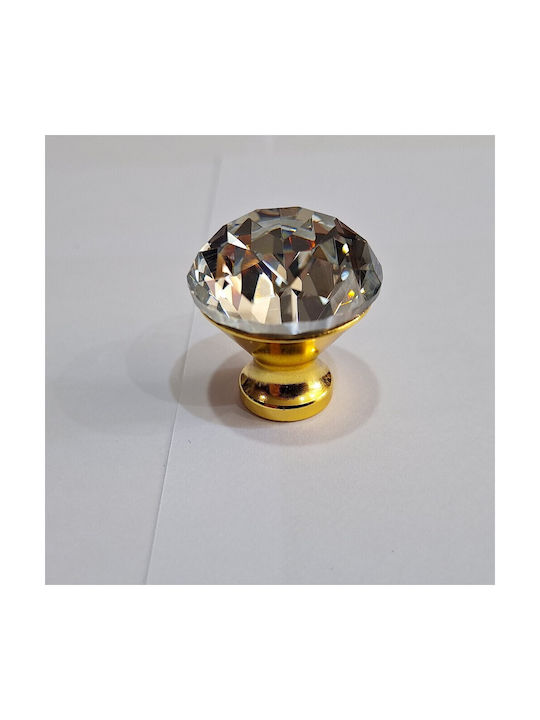 ACM Knob Furniture made of Zamak & Metallic & Crystal in Gold Color 11850 1pcs