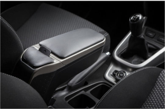 Rati Armster 2 Auto Armlehnenkonsole aus Kunstleder Kompatibel mit Dacia Frühling 2021+ in Schwarzer Farbe