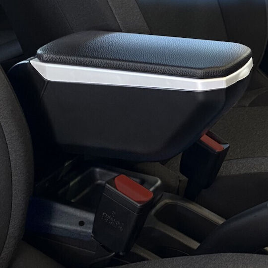 S-dizayn Car Leather Armrest for Hyundai i20 Black