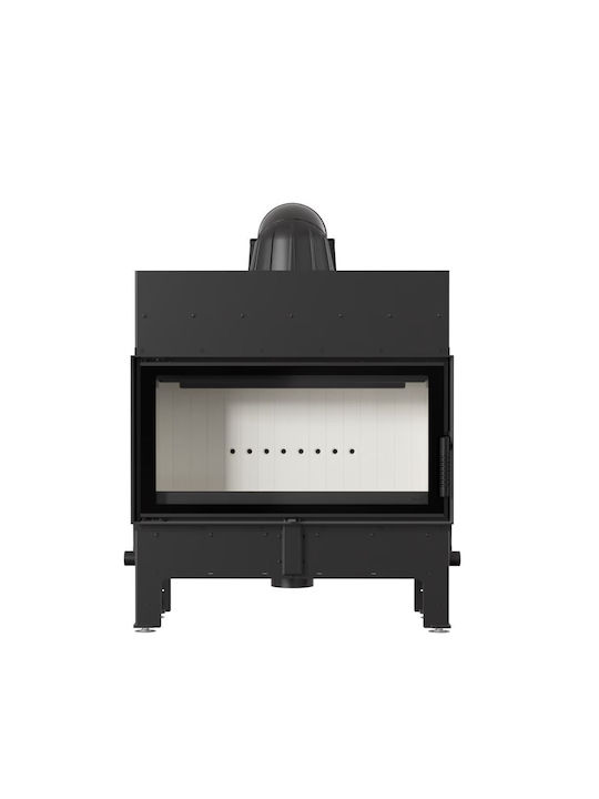 Kratki Kaminofen Holz Warmluft 12kW Gerade mit einer zu öffnenden Tür
