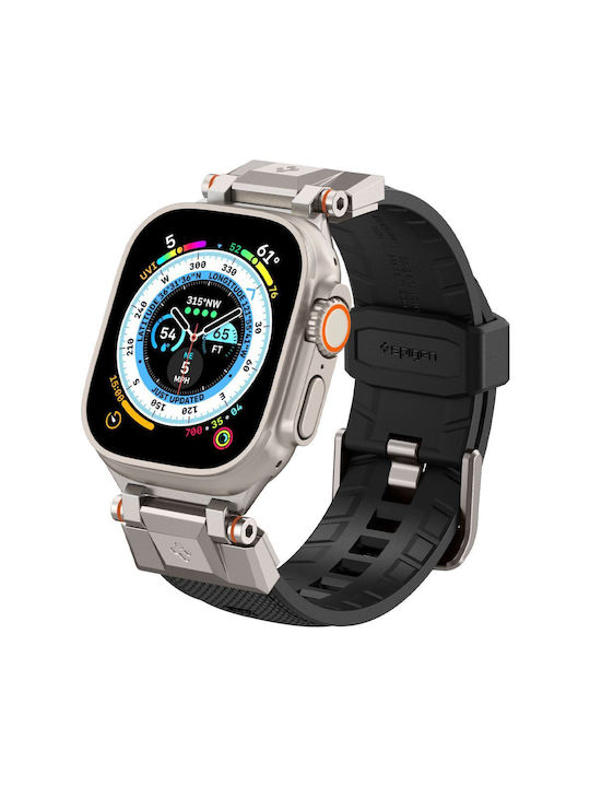 Spigen Durapro Armor Armband Silikon Schwarz (Apple Watch 4/5/6/7/8/9/SE/Ultra, Spigen)