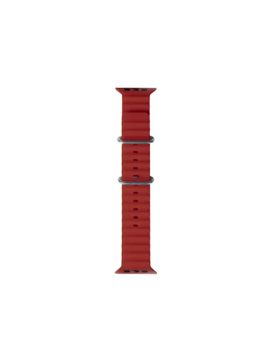 Techsuit Watchband W038 Armband Silikon Wine Red (/49mm)