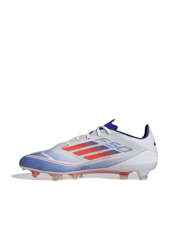 adidas F50 Pro Ποδοσφαιρικά Παπούτσια με Τάπες FG Cloud White / Solar Red / Lucid Blue