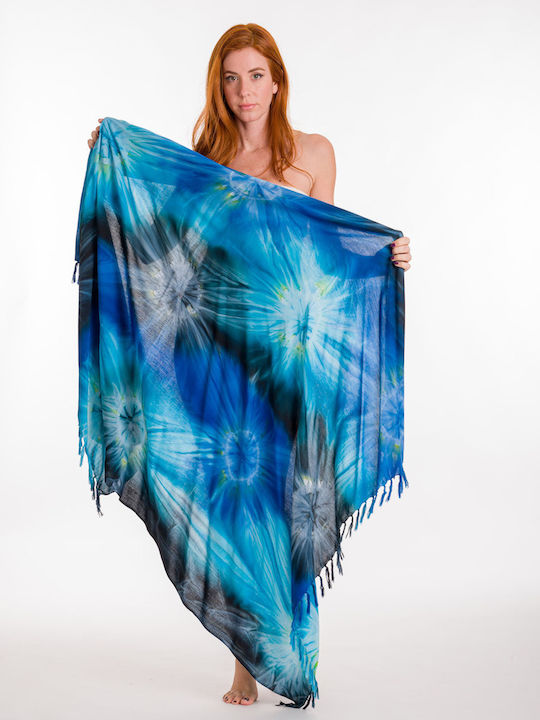 Μπλε Γυναικείο Παρεό Tie Dye