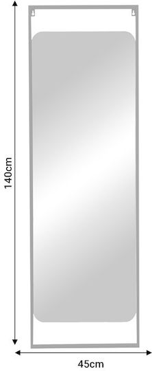 Pakketo Piza Ganzkörper Rechteckiger Goldener Wandspiegel 140x45cm Pakketo Piza Ganzkörper Rechteckiger Goldener Wandspiegel 140x45cm