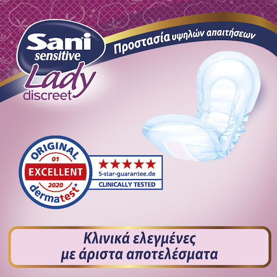 Sani Sensitive Lady Extra Large No6 Women's Incontinence Pad Heavy Flow 6 Drops 10pcs