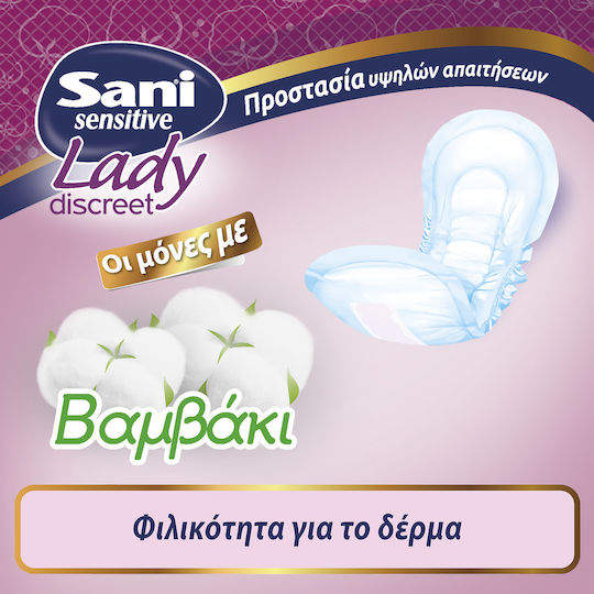 Sani Sensitive Lady Extra Large No6 Women's Incontinence Pad Heavy Flow 6 Drops 10pcs