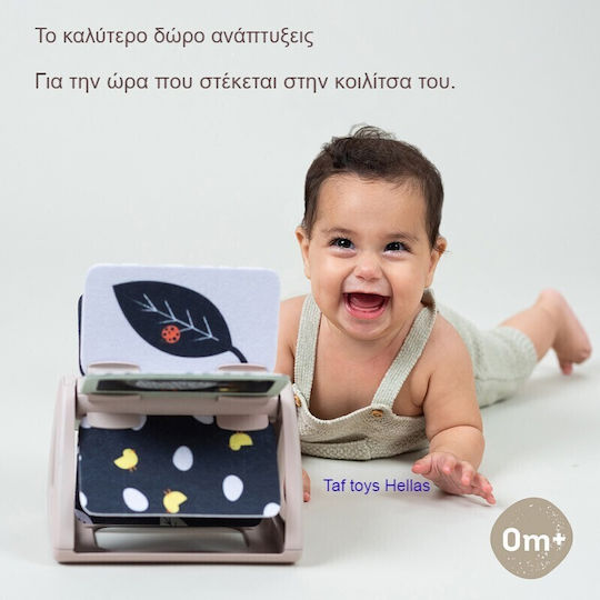Taf Toys Βιβλίο Δραστηριοτήτων Black and White Spinning Book από Σιλικόνη με Ήχους για Νεογέννητα