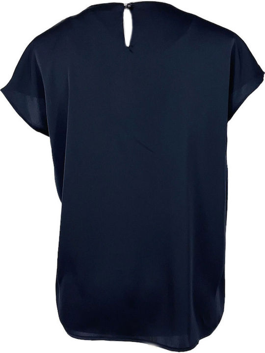 Women's Blouse Satin Black
