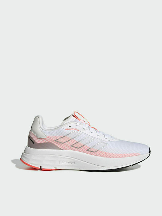 Adidas Speedmotion Damen Sportschuhe Laufen Cloud White / Silver Metallic / Acid Red