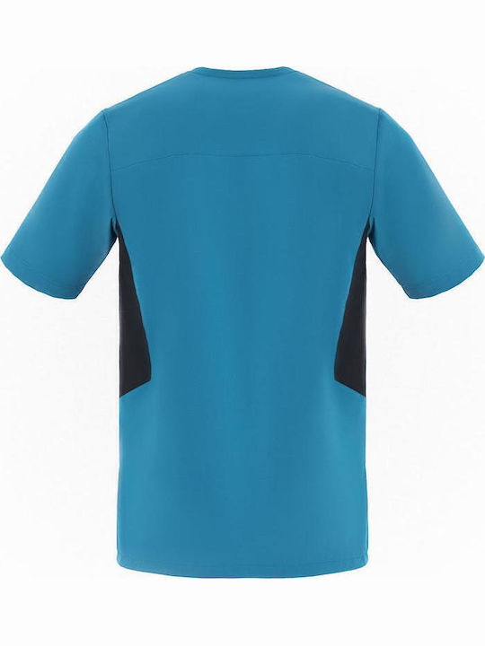 Women's Blouse with V Neckline Blue