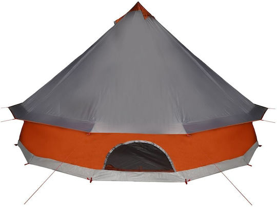 vidaXL Σκηνή Camping Teepee Πορτοκαλί για 12 Άτομα 600x600x350εκ.