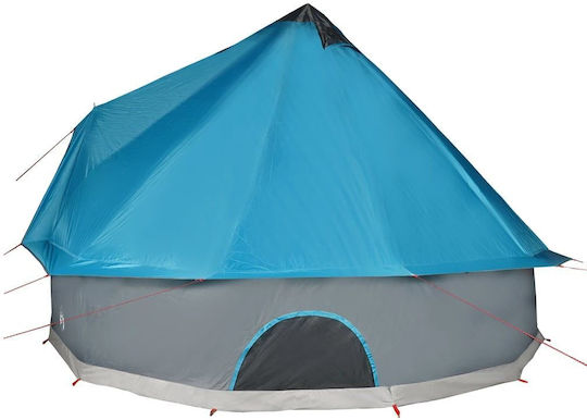 vidaXL Σκηνή Camping Teepee Μπλε για 12 Άτομα 600x600x350εκ.