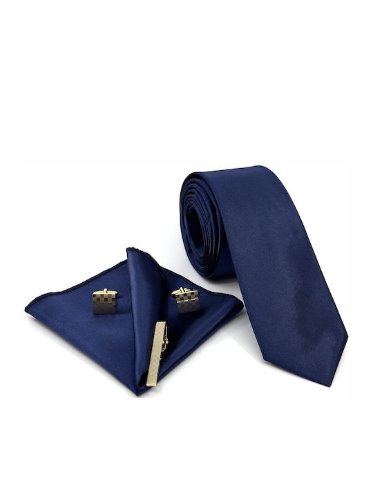Legend Accessories Σετ Ανδρικής Γραβάτας σε Μπλε Χρώμα