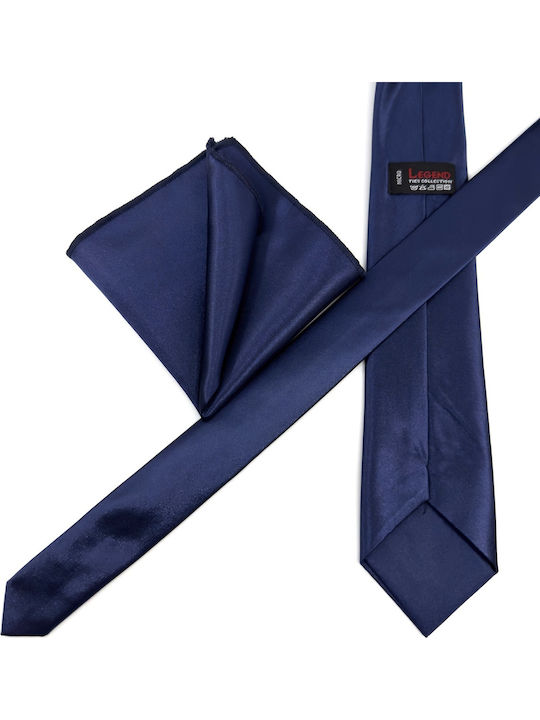 Legend Accessories Σετ Ανδρικής Γραβάτας σε Μπλε Χρώμα