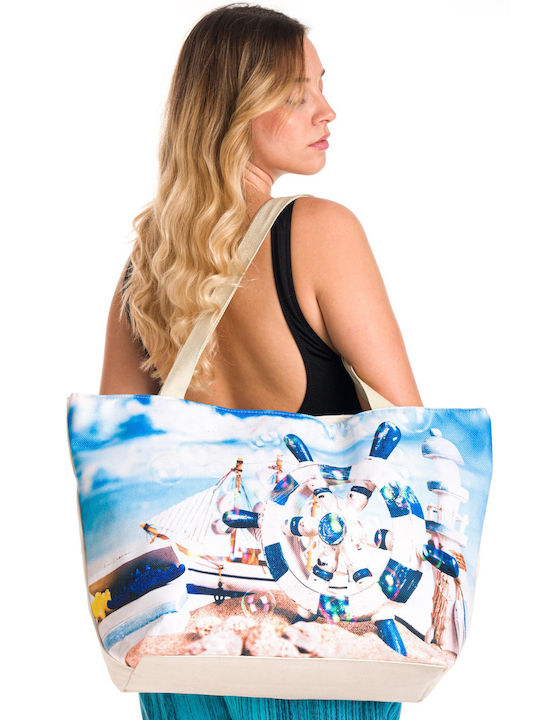 Beach Bag from Canvas Turquoise