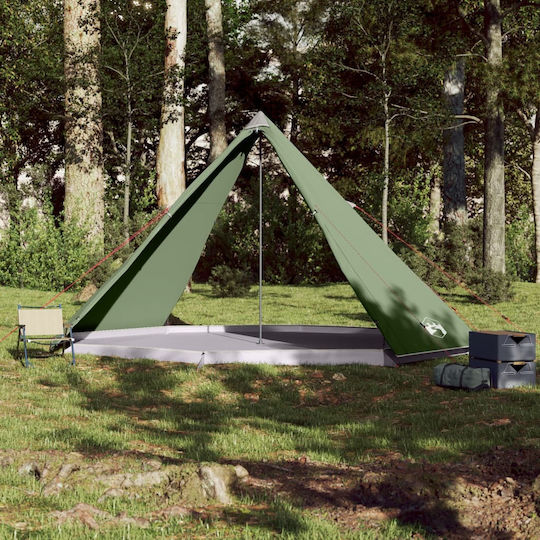 vidaXL Tipi Camping Tent Green 3 Seasons for 8 People 400x400x200cm