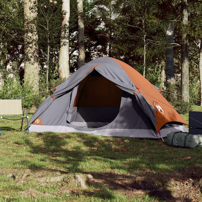 vidaXL Cort Camping Cățărare Gri 3 Sezoane pentru 4 Persoane Impermeabil 1220mm 275x213x122cm