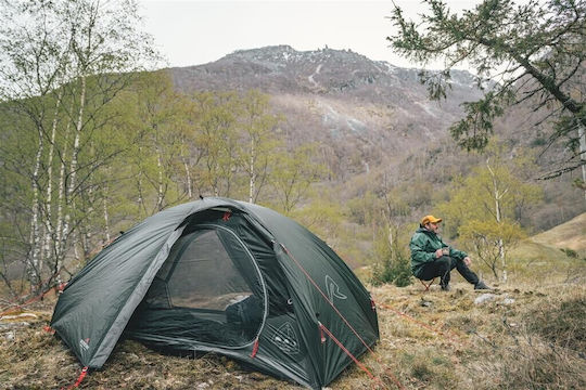 Robens Seeker 2 Summer Camping Igloo Mountaineering Green with Double Cloth for 2 People Waterproof 2000mm 15cm