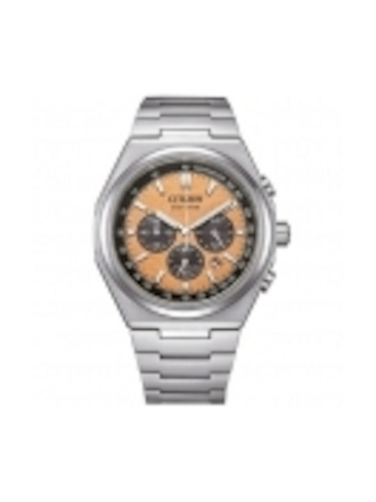 Citizen Eco-drive Watch Chronograph Battery with Silver Metal Bracelet