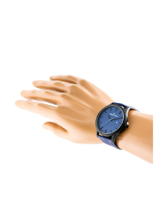 Jordan Kerr Watch Battery with Blue Leather Strap