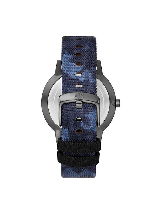 Armani Exchange Watch Battery with Blue Leather Strap