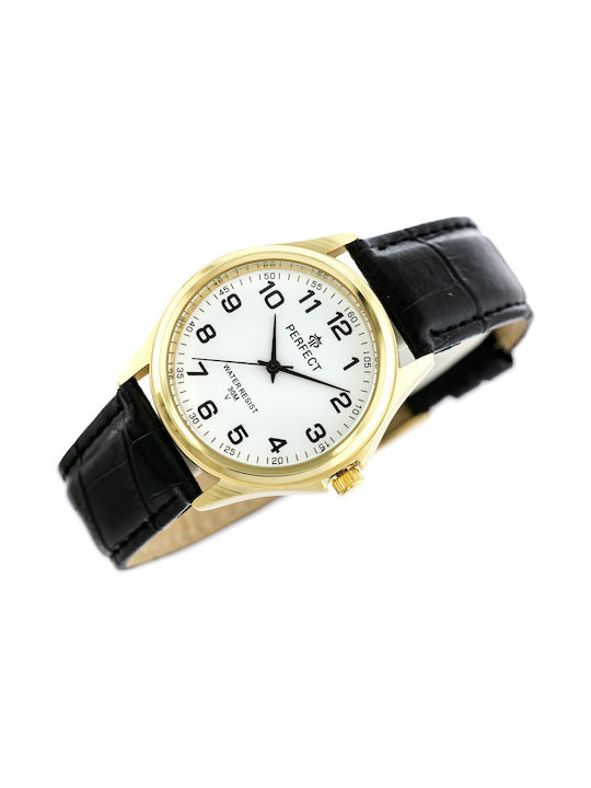 Perfect Watch Battery with White Leather Strap