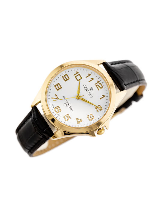 Perfect Watch Battery with White Leather Strap