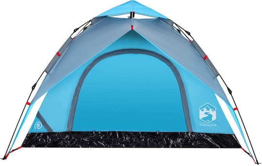 vidaXL Αυτόματη Σκηνή Camping Igloo Μπλε για 3 Άτομα 230x200x148εκ.