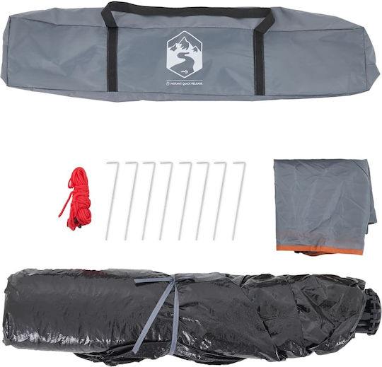 vidaXL Camping Tent Igloo Orange 3 Seasons for 3 People 370x180x116cm