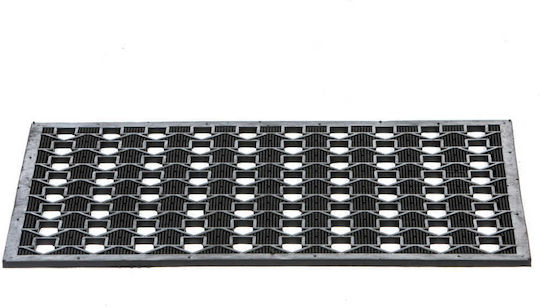 Doormat Entrance Rubber Black 75x45cm Black